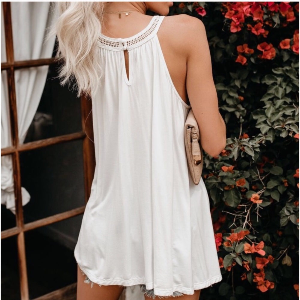 POL Lace Bib Tunic Top - Picture 5 of 9